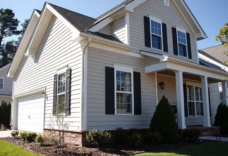Illustration of house with new horizontal lap siding in a 1995-era home