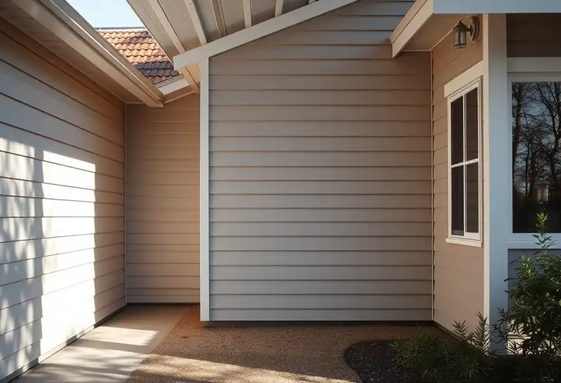 Illustration of house with new horizontal lap siding in a 1995-era home